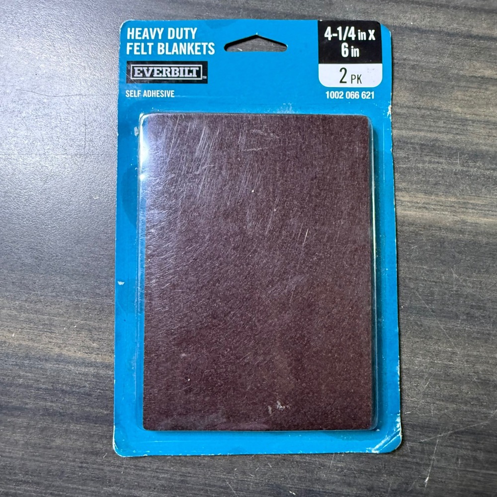 Everbilt Heavy Duty Felt Blankets 4 1/4 x 6 Inch‎ 2 Pack Furniture Protectors